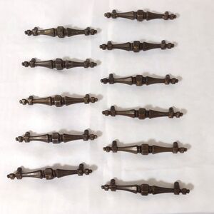 Vintage Brass Drawer Pulls - Set of 11
